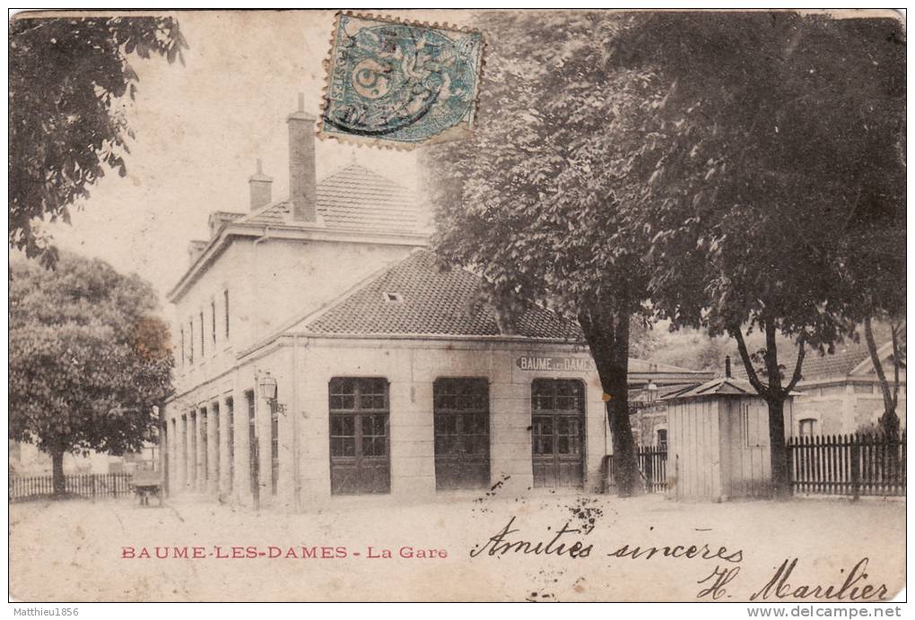 CPA 1904 BEAUME-LES-DAMES - La Gare - Baume Les Dames