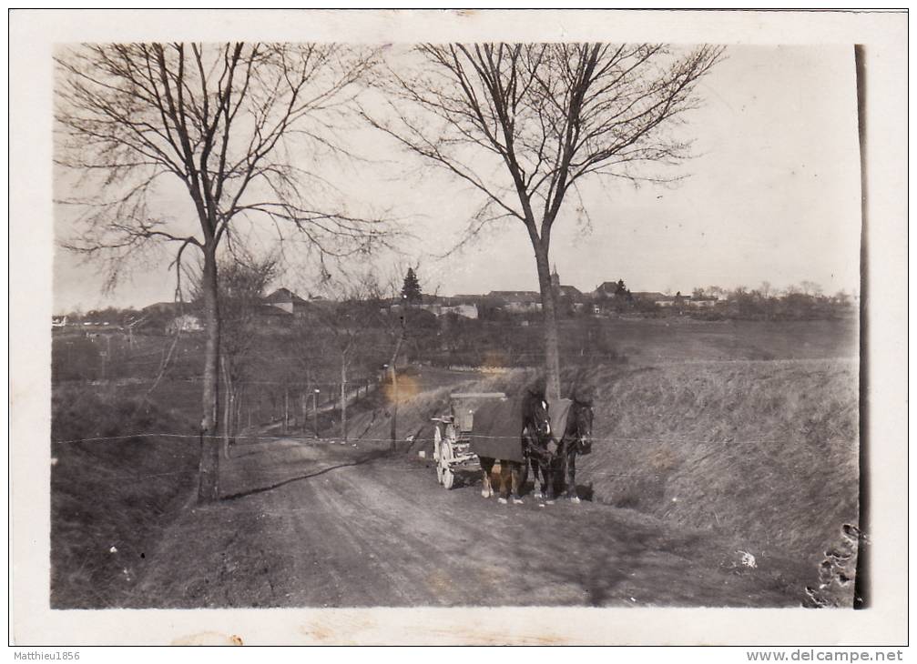 Photo 14-18 JOPPECOURT (près Audun-le-Roman) - Une Vue Du Village, Un Attelage (ww1, Wk1) - Altri & Non Classificati