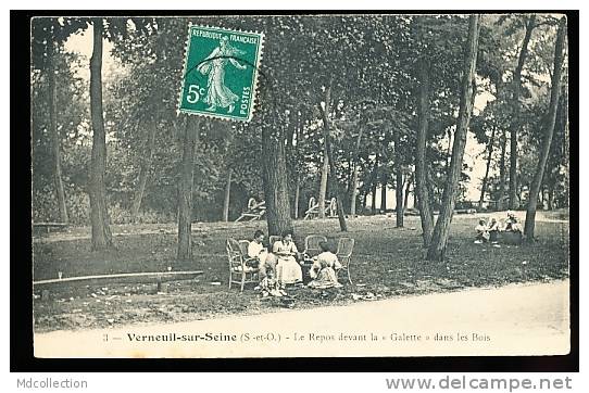 78 VERNEUIL SUR SEINE / Le Repos Devant La Galette Des Les Bois / - Verneuil Sur Seine