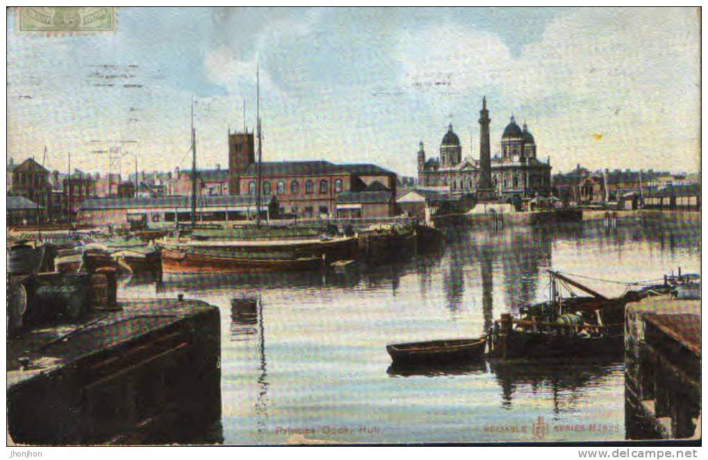 England-Postcard 1910-Princes Dock,Hull- 2/scans - Hull