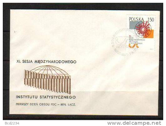 POLAND FDC 1975 40TH INTERNATIONAL STATISTICIANS CONGRESS Science Mathematics - FDC