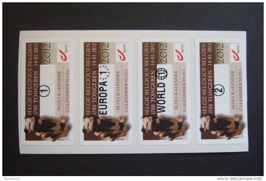 BELGIUM   2012  FRANKING LABELS   MAYA CALANDER         MNH**     (Q34-440) - Unused Stamps