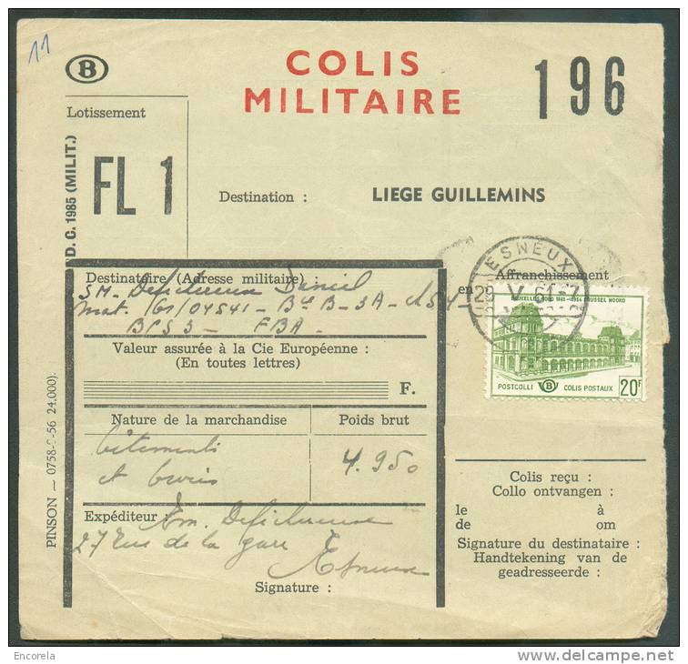 CP N°366 Obl. Dc ESNEUX S/colis Militaire Du 29 Mai 1961 - 8482 - Sonstige & Ohne Zuordnung