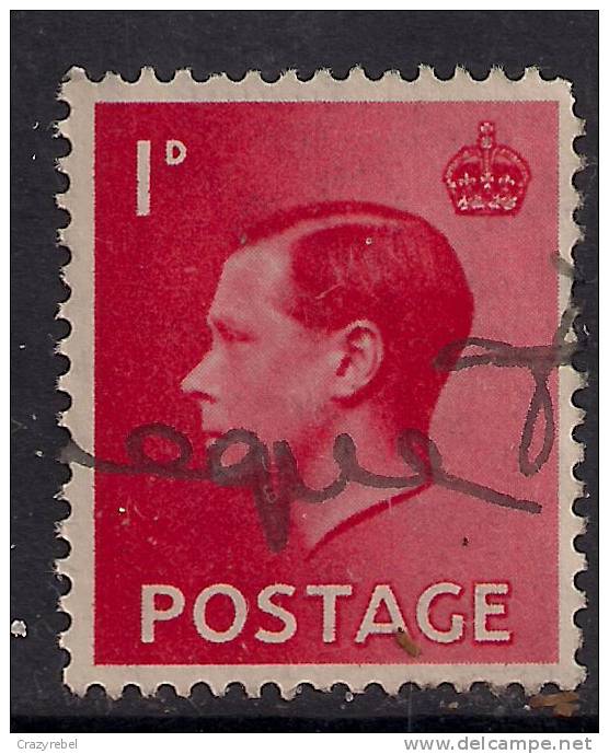 GB 1936 KEV111 1d RED USED STAMP SG 458.. ( B310 ) - Oblitérés