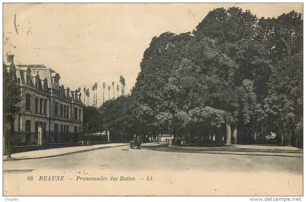 Cpa , Beaune, Promenade Des Battes - Beaune