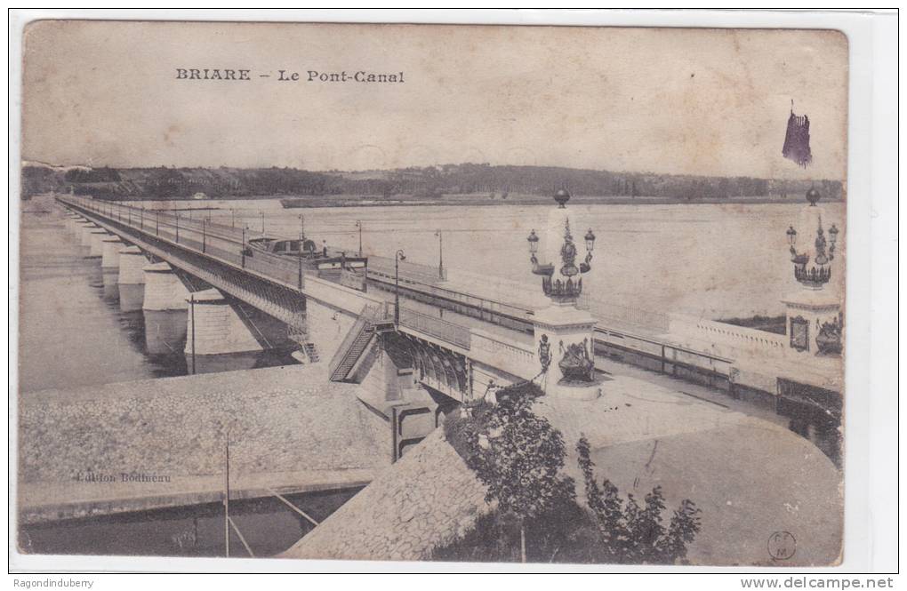 CPA - 45 - BRIARE - BOURRELLERIE DE LA MARINE - L. BARBIER 34, Grande Rue Belle PUB Au Verso De La Carte Le Pontibb - Briare