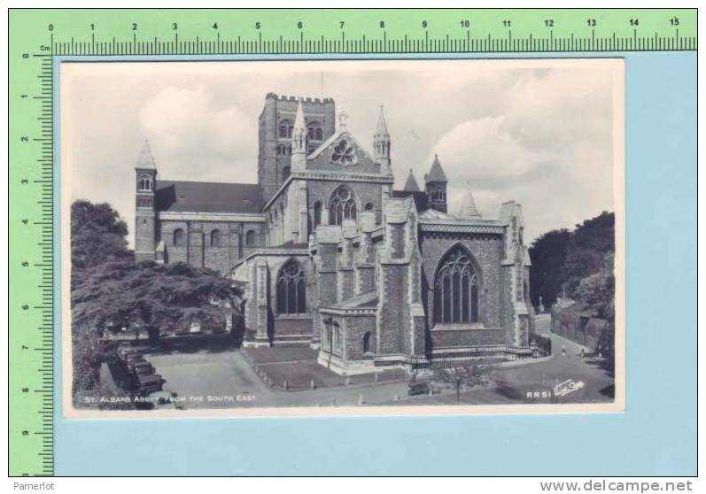 1964 Real Photo  ( St Alban S Abbey From The South Est By Walter Scott ) Post Card Carte Postale - Hertfordshire