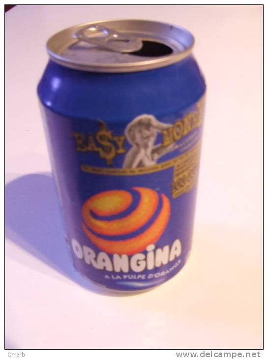 Alt179 Lattina Bibita, Boite Boisson, Can Drink, Lata Bebida, Orangina, Pulpe Orange, Aranciata, Francia 1998 - Cannettes