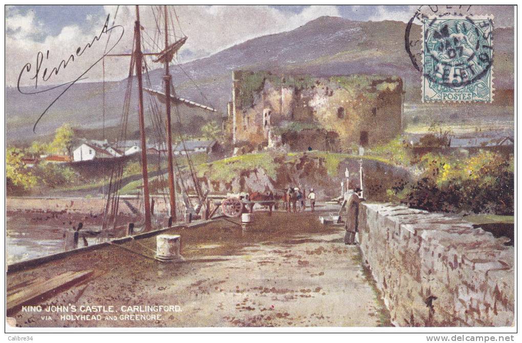 KING JOHN'S CASTLE CARLINGFORD (1907) - Down