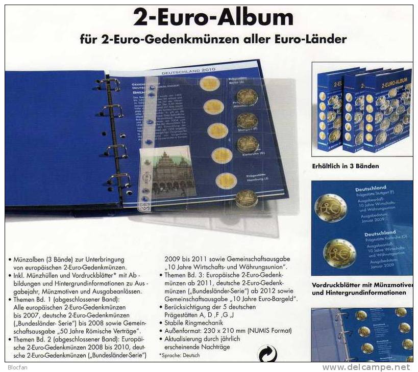 3 Numis-Alben Für 2€-Gedenkmünzen Band I Bis III Europa 2004-2012 Neu 49€ Der 2 EURO: A B D E FI F GR I L NL P SM Slo Zy - San Marino