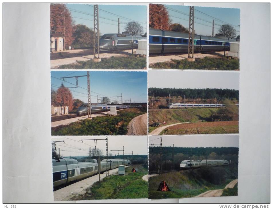 LANTENAY (21) TGV FRANCE - TGV A 2N Essais En Provenance De Frasne Le 11 Et 21 Novembre 1991 Lot De 6 CPM - Eisenbahnen
