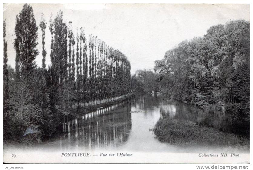 PONTLIEUE (72 - Vue Sur L'Huisne - Cachet De Le Mans Gare Au Recto - Autres & Non Classés