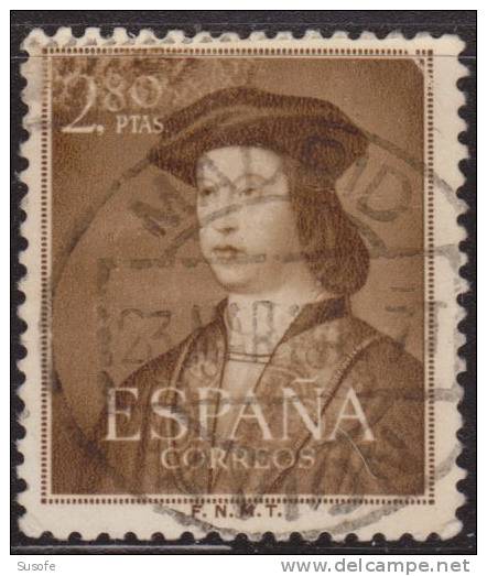 España 1952 Edifil 1110 Sello º V Centenario Del Nacimiento De Fernando El Católico (1452-1516) 2,80c Spain Stamps - Usados