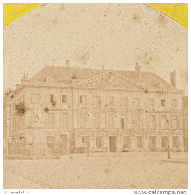 Tours Musee &amp; Ecole Des Beaux Arts France Ancienne Photo Stereo 1870 - Stereoscoop