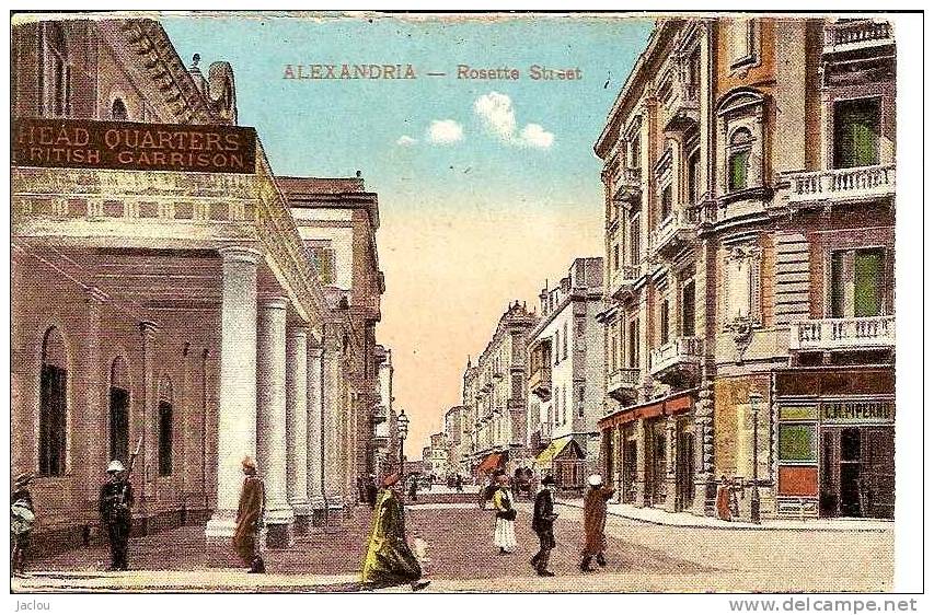 ALEXANDRIA ROSETTE STREET ,PERSONNAGES,COMMERCE,COU LEUR REF 30769 - Alexandrië