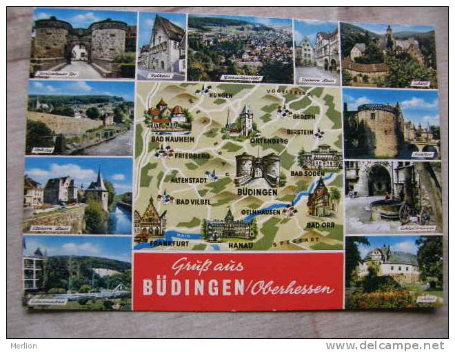 Büdingen - Oberhessen   Map Karte Carte - Bad Vilbel Bad Orb - Birstein - Hungen    D90213 - Bad Orb