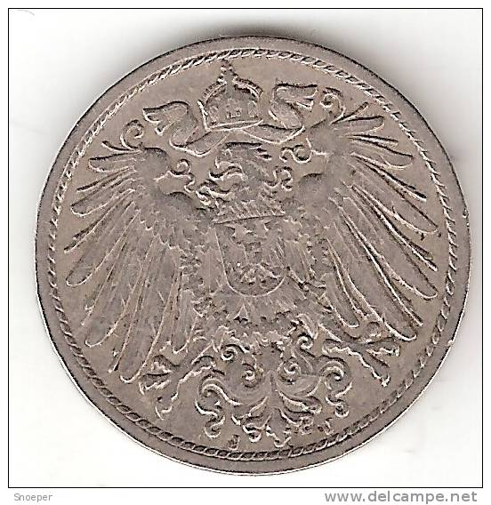 *germany Empire 10 Pfennig 1906 J  Km 12  Vf+ !!! - 10 Pfennig