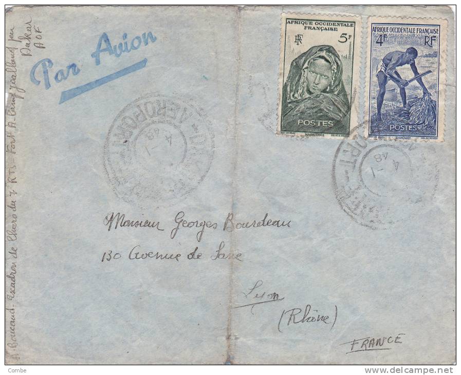 LETTRE SENEGAL 1948,  GRAND CACHET DE DAKAR AEROPORT Pour La FRANCE/2770 - Senegal (1960-...)