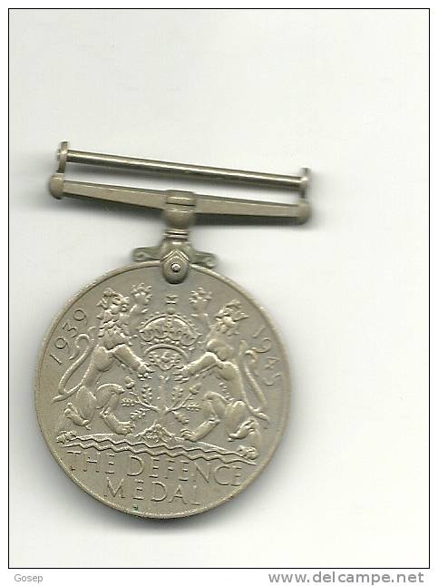 Medaille-georgivs Vi D G Br Omn Rex F D Ind Impthe Dffence Medal-(1939-1945) - Grossbritannien