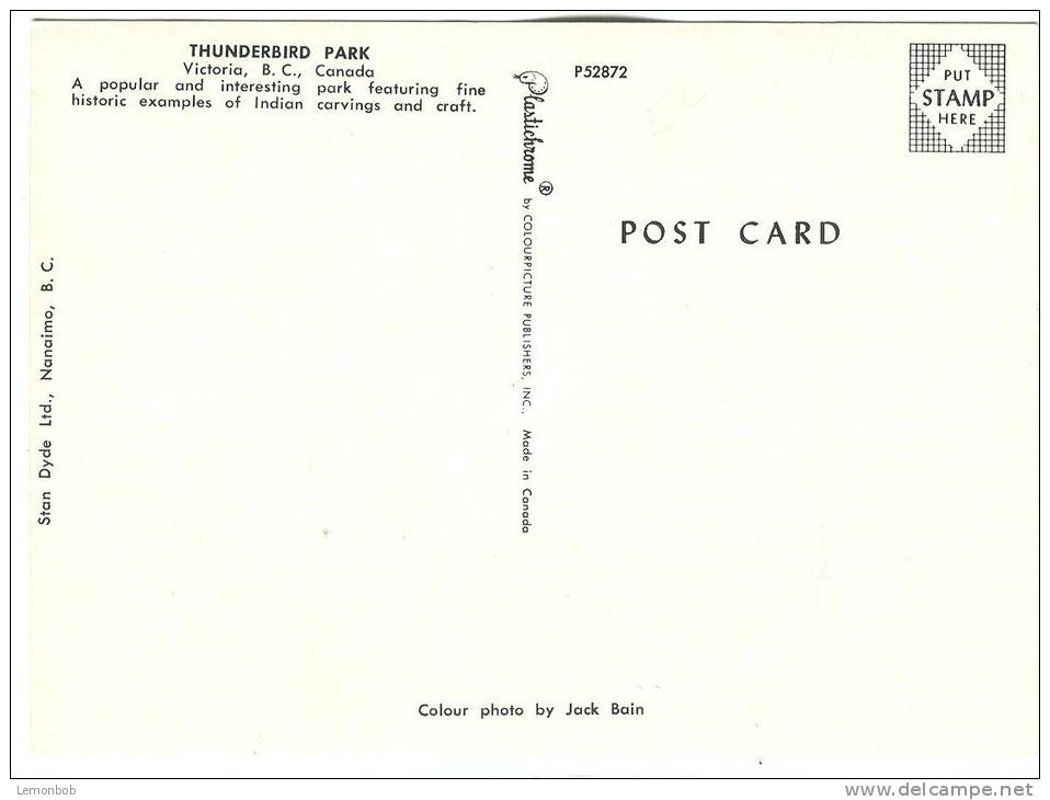 Thunderbird Park, Victoria, BC, Canada Unused Postcard [13366] - Victoria