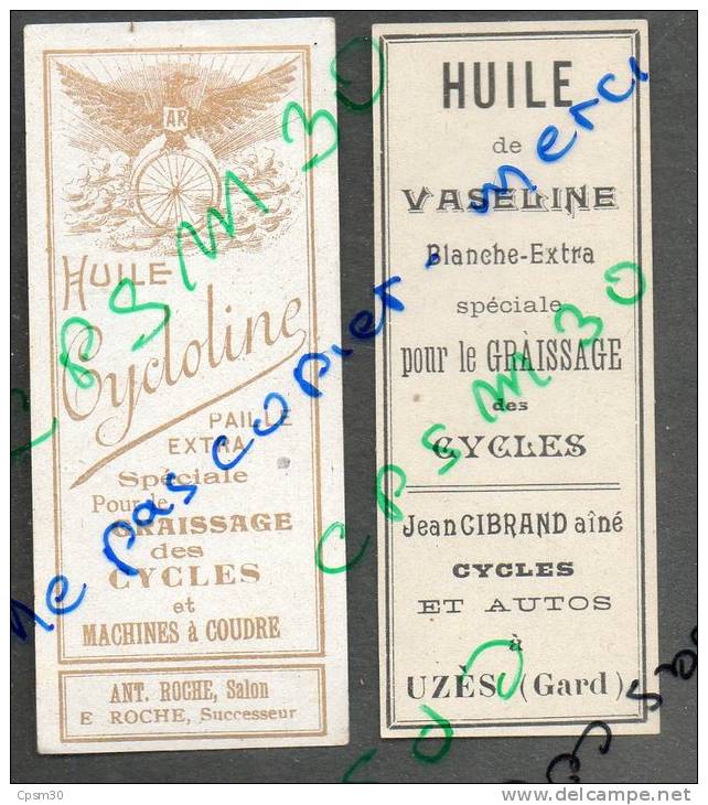 étiquettes HUILE De Vaseline Pour Le Graissage Des Cycles Et Autos à UZES 30 Gard - Motorräder