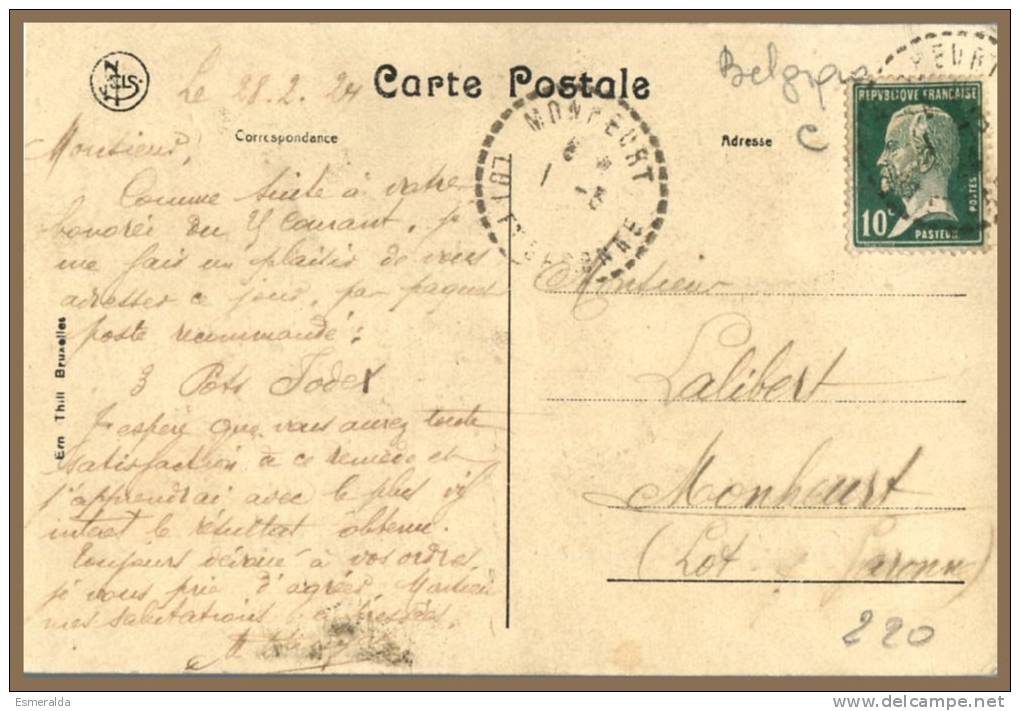 CPA-Liège-Montagne De Bueren. Circulé  à Monheurt (Lot Et Garonne) 1924 +timbre Pasteur - Liège