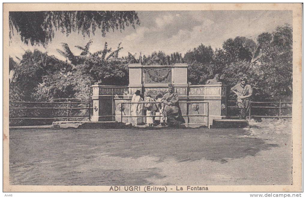 ADI UGRI - LA FONTANA VG 1937 BELLA FOTO D'EPOCA ORIGINALE 100% - Erythrée