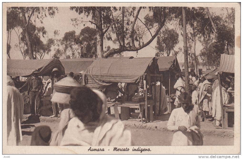 ASMARA -  MERCATO INDIGENO VG 1937 BELLA FOTO D´EPOCA ORIGINALE 100% - Eritrea