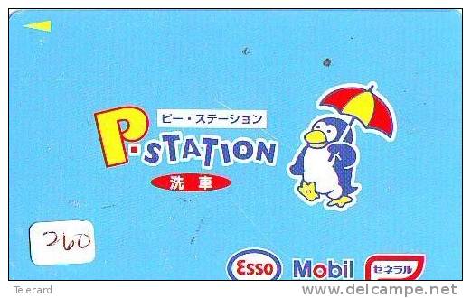 Télécarte Japon * Publicité Pétrole Essence ESSO (260) Phonecard Japan * Telefonkarte *  PETROL STATION * - Olie