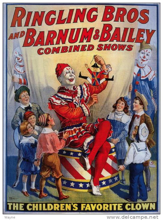 CPM - Cirque - Ringling Bros And Barnum & Bailey Combined Shows - The Children's Favorite Clown - Cirque