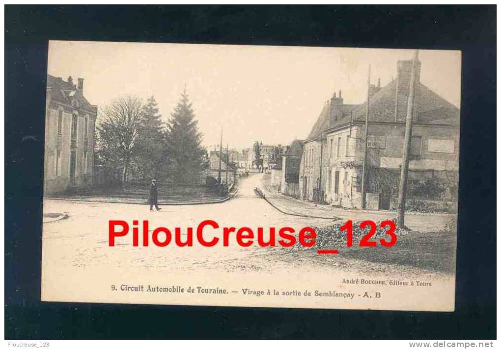 37 Indre Et Loire - SEMBLANCAY - " Circuit Automobile De Touraine - Virage à La Sortie De Semblancay - N° 9 " - Semblançay