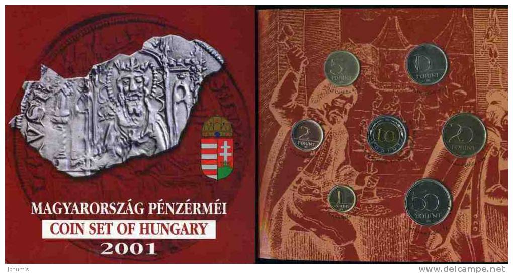 Hongrie Hungary Coffret Officiel BU 1 à 100 Forint 2001 KM MS32 - Hongarije