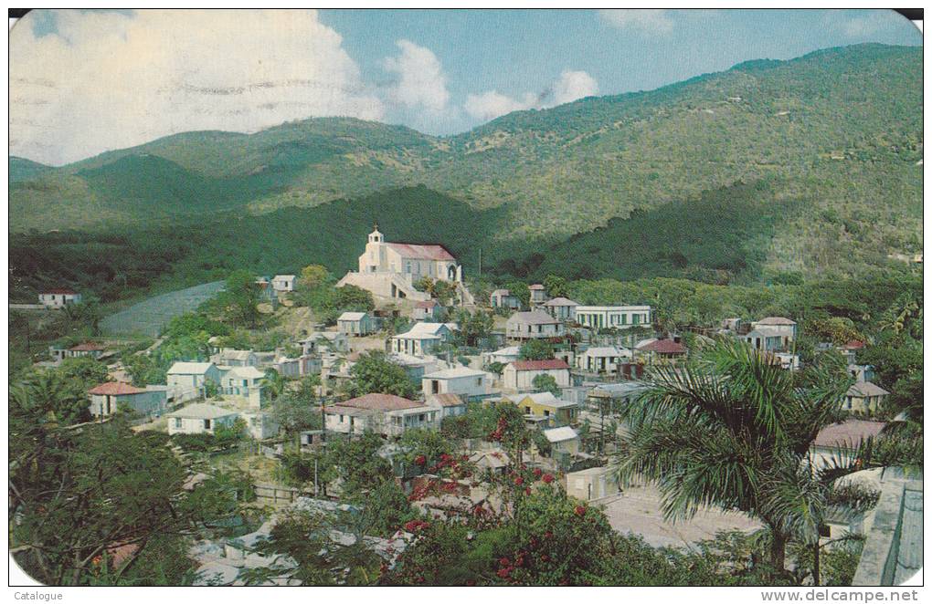 CPA  VIRGIN ISLANDS - French Town In St. Thomas - Jungferninseln, Amerik.