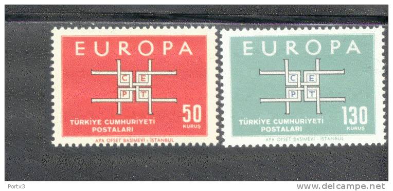 CEPT Ornament Türkei 1888 - 1889 ** Postfrisch MNH - 1963