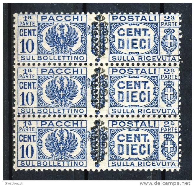Luogotenenza Pacchi Sassone N. 49, Tre In Verticale MNH - Postal Parcels
