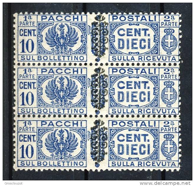 Luogotenenza Pacchi Sassone N. 49, Tre In Verticale MNH - Postpaketten