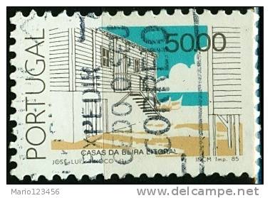 PORTOGALLO, PORTUGAL, ARCHITETTURA POPOLARE, BEIRA, 1985, FRANCOBOLLO USATO, Scott 1643, YT 1642, Afi 1721 - Oblitérés