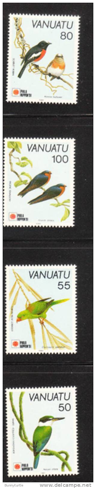 Vanuatu 1991 Birds Kingfisher Heron Phila Nippon Bird MNH - Vanuatu (1980-...)