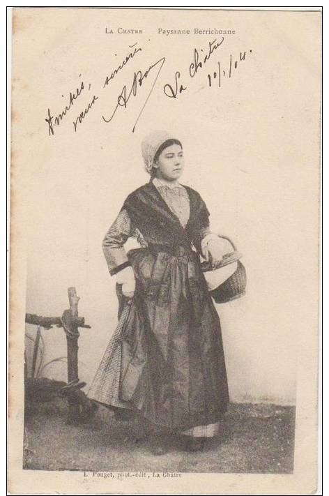 CPA 36 LA CHATRE Femme Paysanne Berichonne 1904 - La Chatre