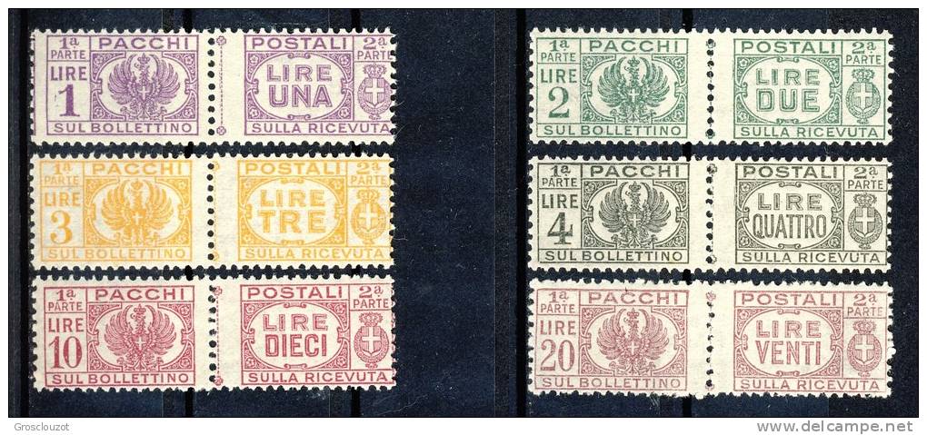 Luogotenenza Pacchi 1945. Sassone Serie 2105 (48-59) Molto Fresca, MH - Colis-postaux