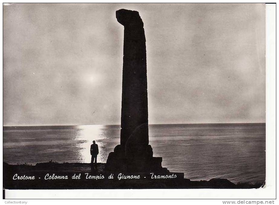 Crotone -  Colonna Del Tempio Di Giunone - Tramonto - Formato Grande - Viaggiata 1961 - Crotone