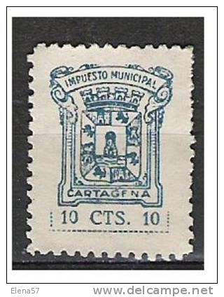 1912-FISCAL LOCAL CARTAGENA MURCIA IMPUESTO 1930  10 CENTIMOS     REVENUE LOKALMARKEN. - Fiscales