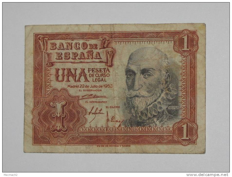 ESPAGNE. 1 Peseta - Una Pesta - 22.07.1953 Banco De Espana. - 5 Pesetas