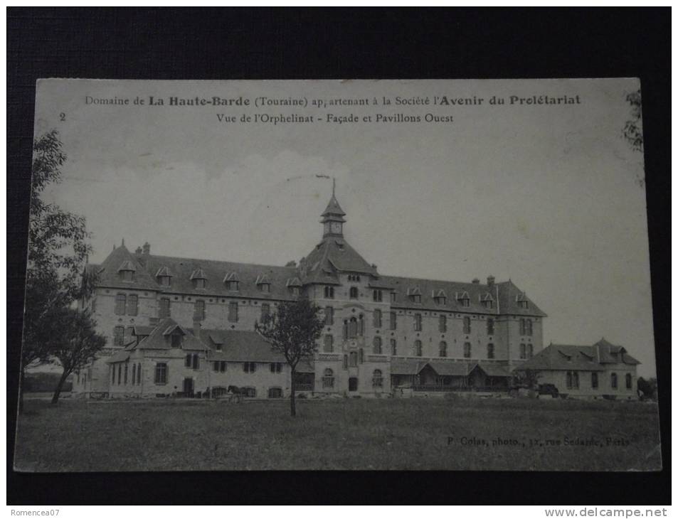 BEAUMONT-la-RONCE (Indre-et-Loire) - Domaine De La HAUTE-BARDE - Vue De L'Orphelinat - Façade Et Pavillon Ouest - 1907 - Beaumont-la-Ronce