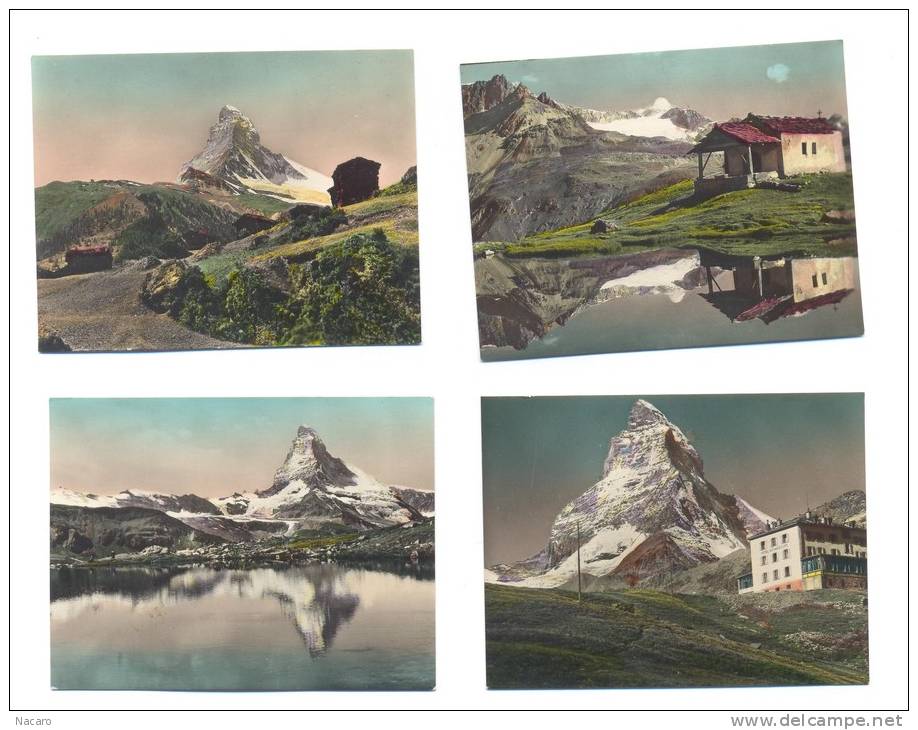 Suisse - Zermatt Lot De 7 Petites Cartes Anciennes - Zermatt