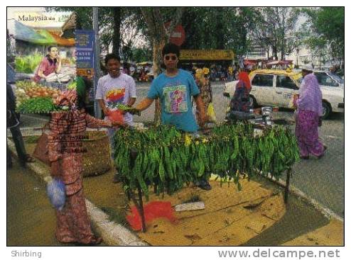 13a: Malaysia Petai Vegetable Market Food  Maximum Card Maxicard MC - Vegetables