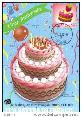 13a: Taiwan Cake Celebration Birthday No2 Maximum Card Maxicard MC - Other & Unclassified