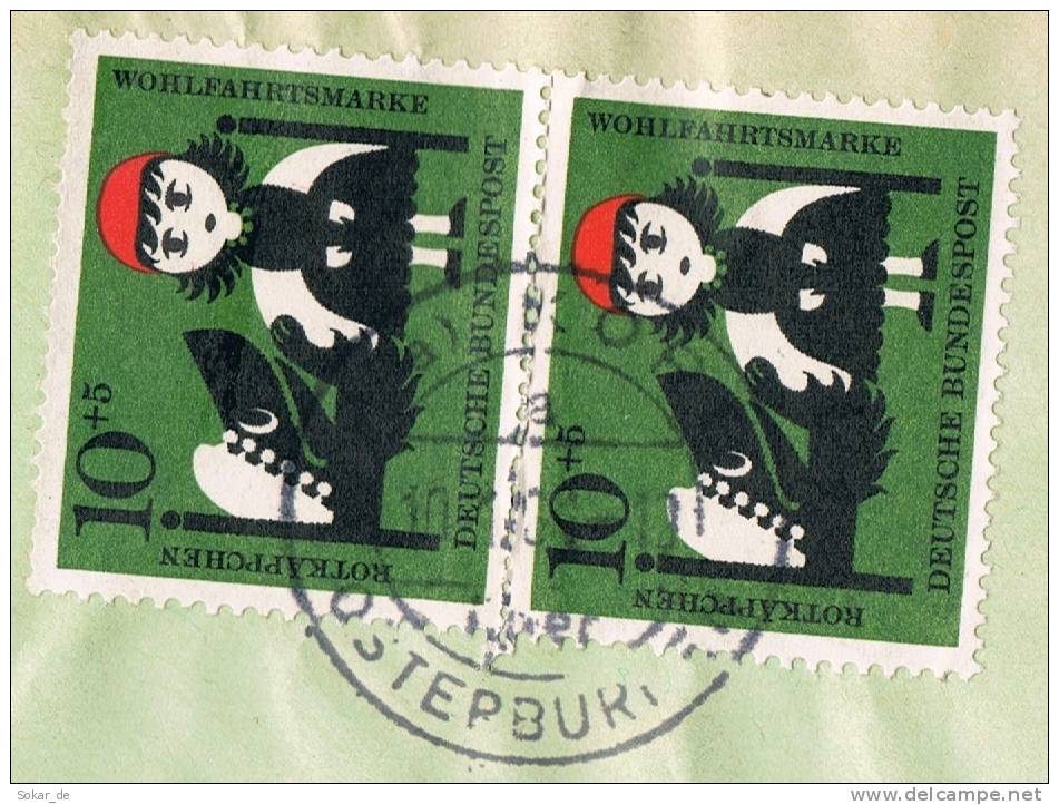 Brief Landpoststempel Korb über Osterburken 1961, BRD MeF MiNr. 341, Möckmühl - Briefe U. Dokumente