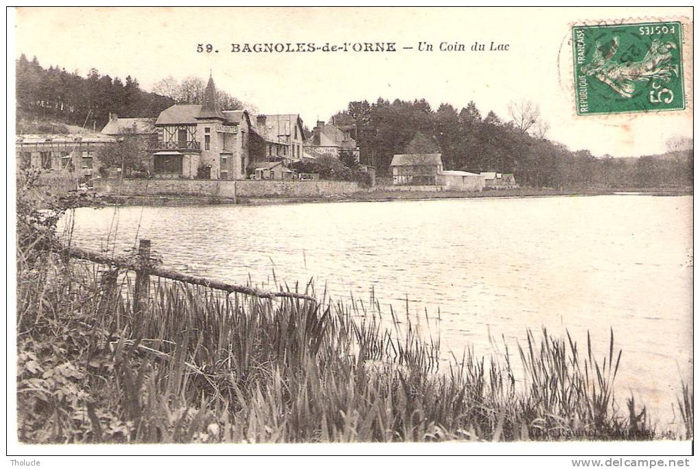 Bagnoles De L´Orne (Juvigny Sous Andaine-Alençon-Orne)- 1912- Un Coin Du Lac- Magasin D´Antiquités - Bagnoles De L'Orne