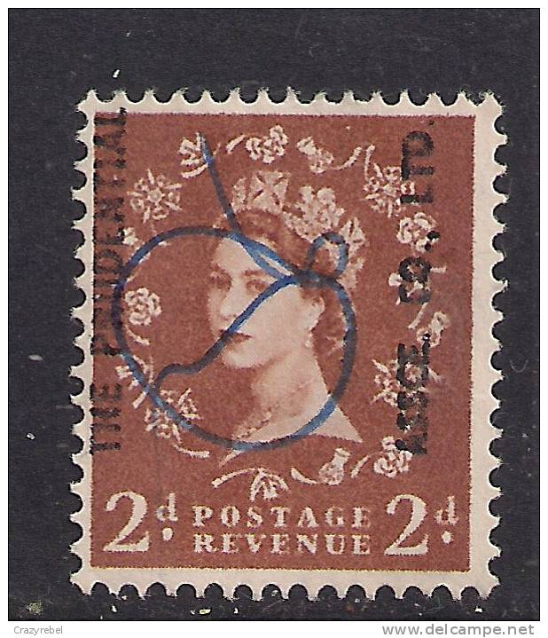 GB 1961 QE2 2d REVENUE WILDING USED STAMP WMK 179 SG 613a OVPT PRUDENTIAL ASSC....( G994 ) - Steuermarken